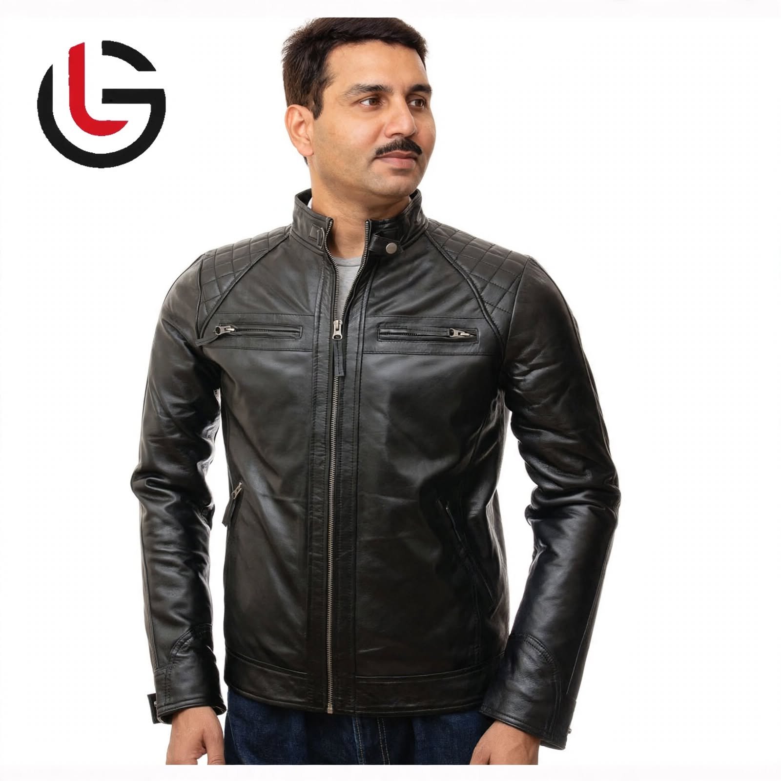 Men’s Black Genuine Sheepskin Leather Jacket